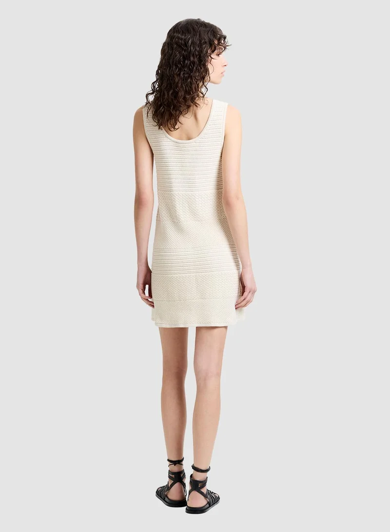 فرنش كونكشن Mozart Mixed Stripe Mini Dress